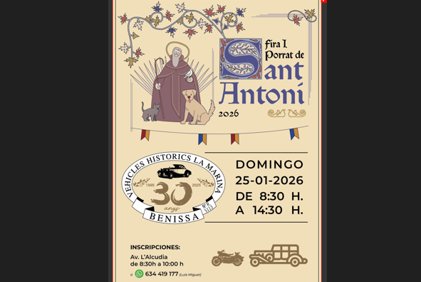 La localidad alicantina de Benissa convoca a los Clásicos el domingo día 25 de enero