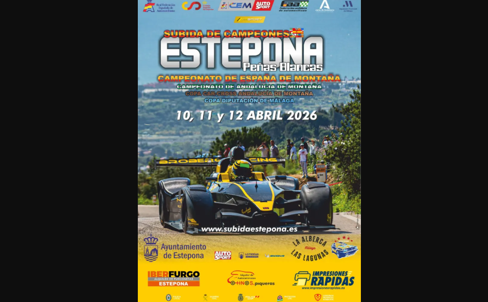 La Subida Estepona Peñas Blancas 2026 estrena asfaltado y presenta cartel oficial