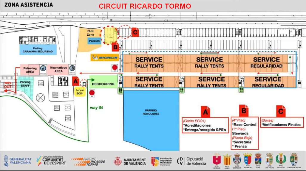 Principales ubicaciones de XXVI Rallye Ciudad de Valencia-Memorial Javi Sanz 2026