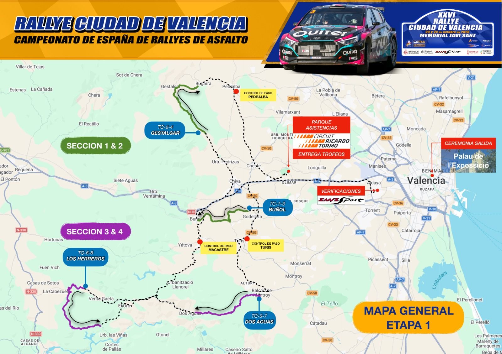 Arranca el XXVI Rallye Ciudad de Valencia- Memorial Javi Sanz 2026